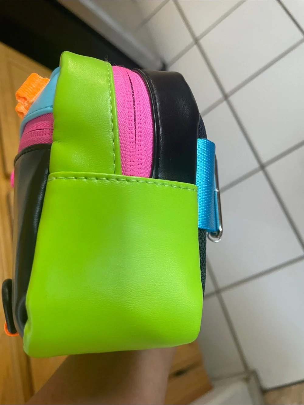 Star Wars Neon Green Black Pencil Case with Pink and Orange Accents